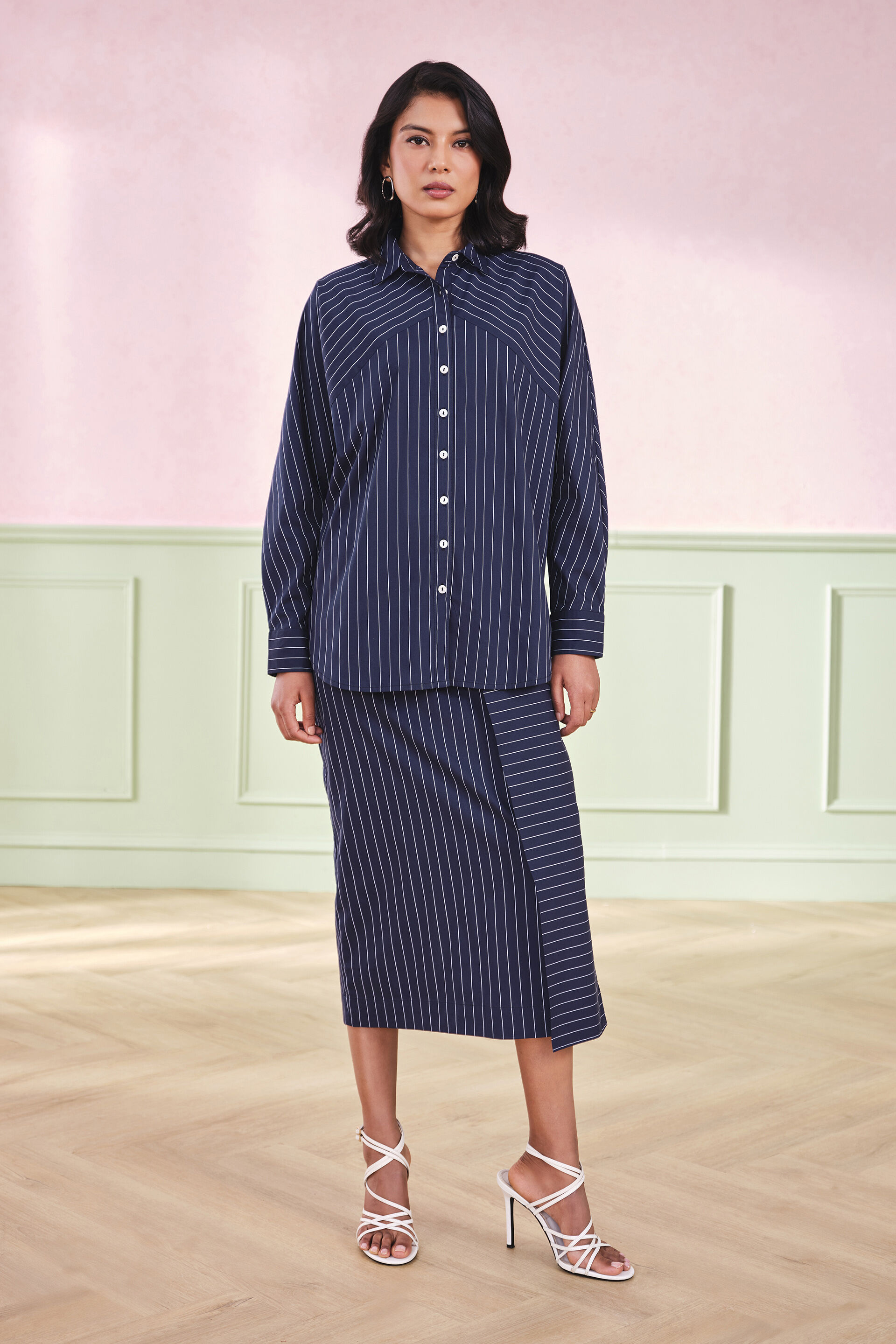 Boardroom Barbie Cotton Blend Set, Navy, image 4